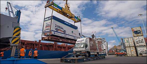 Desembarque das viaturas